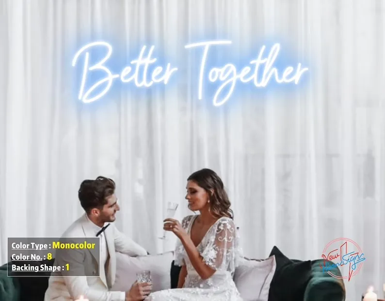 Beter Samen Handgemaakte Custom Led Neon Teken Bruiloft Light Sign Neon Led Sign Neon Lichten Neon Sign Slaapkamer Meisje Led neon