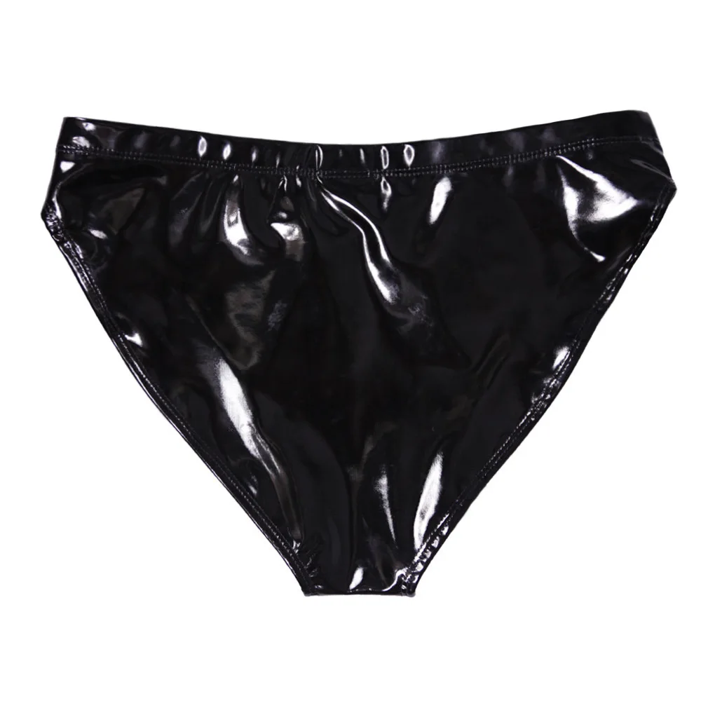 XXXL Women PVC Patent Leather Sexy Elastic Waist Latex Panties Performance Hot Shorts Party Clubwear for Womens Party Underwear