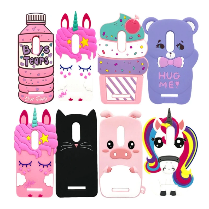 

For Xiaomi Redmi Note4 Case Cute 3D Cartoon Unicorn Bear Cat Protection Soft Silicone Back Cover Redmi Note 4 4X Phone Case 5.5"