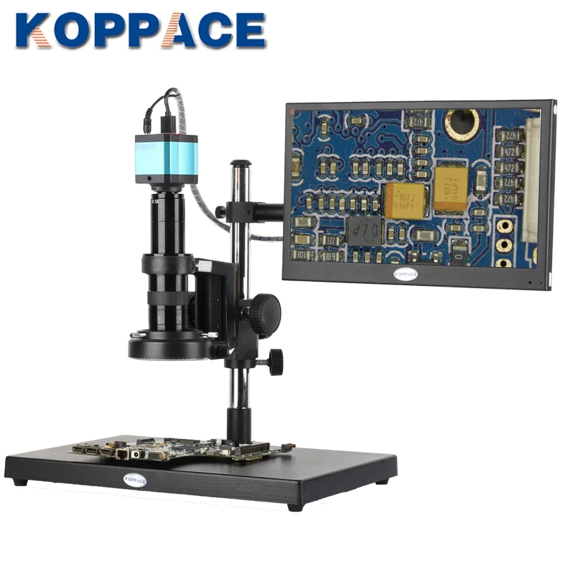 

KOPPACE 17X-216X мобильный телефон ремонт 21 миллионов пикселей HD микроскоп Камера возможность фотографировать 13,3-дюймовый HD монитор