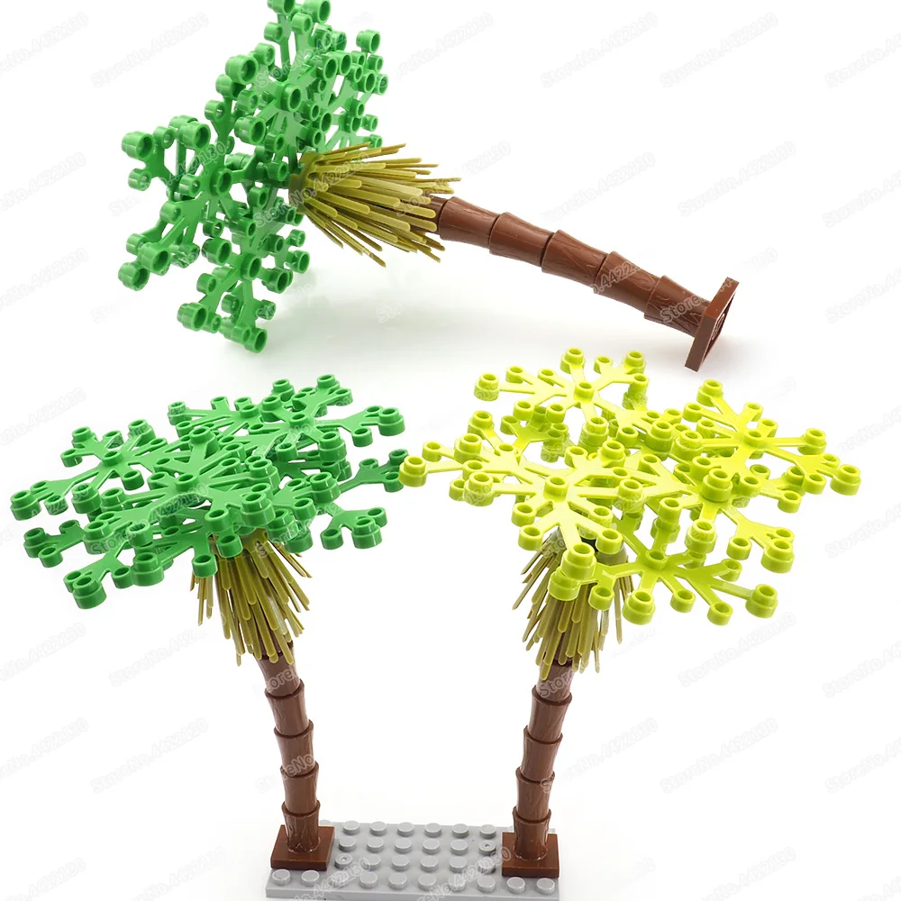 Mini Banyan Tree Building Block Moc Plant Assembly Figures Trees Tropical Forest Scenes Jungle Survive Model Child Diy Gift Toys