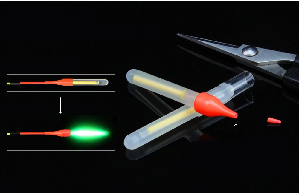 500 Stück 4,5x37mm Leuchtstäbe für Angeln, Nachtleuchtende Angelruten, Chemische Fluoreszierende Leuchtstäbe, Nützlich für Angeln und Pesca – Detail 3
