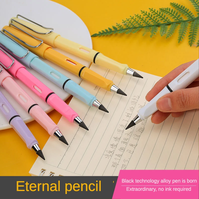 6 pcs New Technology Unlimited Writing Eternal Pencil No Ink Pen Pencils for Writing Art Sketch Painting Tool Kids Novelty Gifts