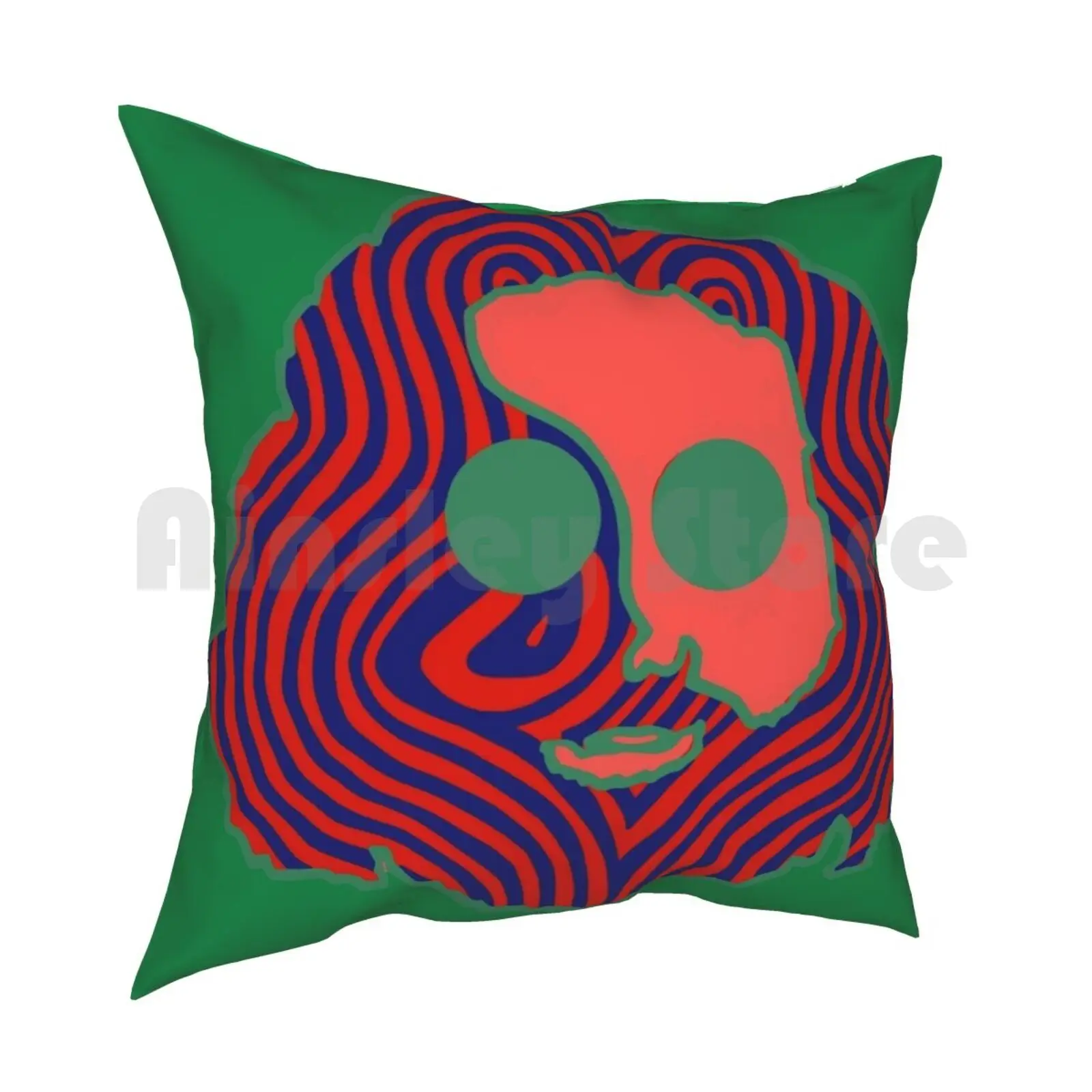 Jerry Face Pillow Case Printed Home Soft DIY Pillow cover Jerry Grateful Dead Jam Band Portrait Tour Trippy Stylized Cutout