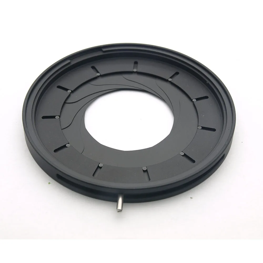 1 PC Adjustable 2-50mm Mechanical Iris Diaphragm Aperture for Microscope Camera Adapter Monitor Condenser