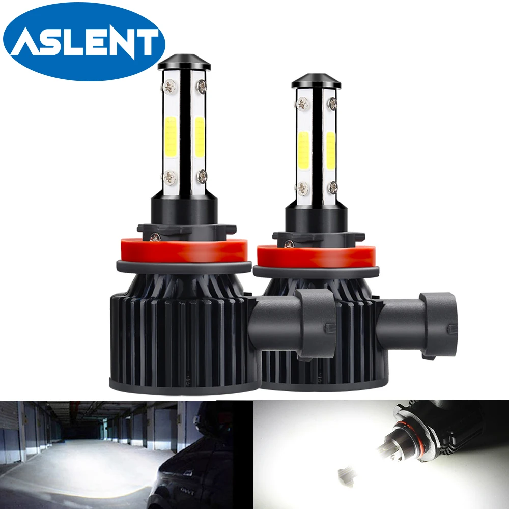 2X 14400LM H4 LED H7 Car Headlights Bulbs 360 4 side LED H11 H8 H9 9005 HB3 9006 HB4 9012 HIR2 6500K 12V Auto Lamp Turbo Lights