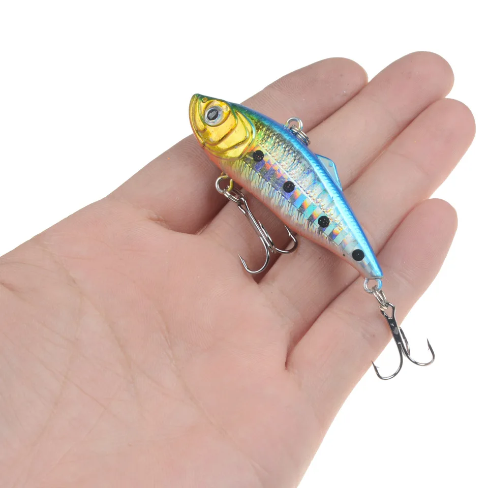 1 PCS 6cm 11g Artificial Japanese VIB Fishing Lure lead inside Hard Bait Diving Swivel Bait winter Sea Fishing Tackle