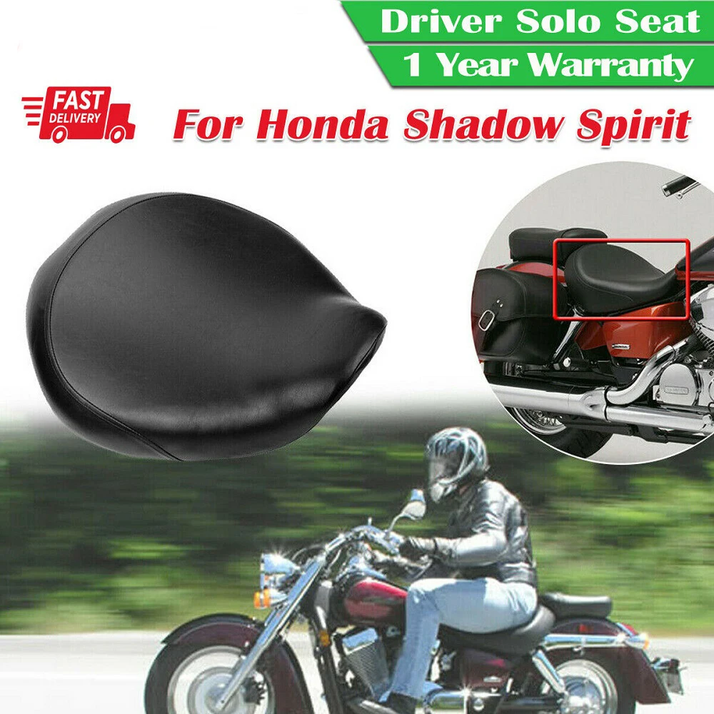 Motorcycle Front Rider Driver Solo Cushion Seat Cover Leather Pillow for Honda Shadow Spirit VT750DC/VT750