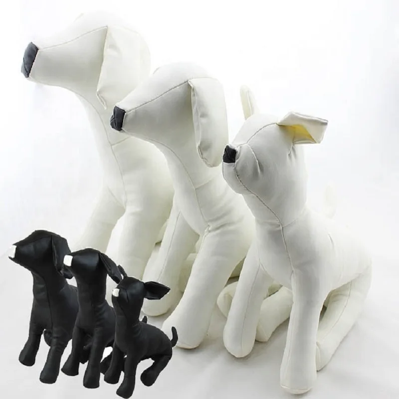 Pet Torsos Models PVC Leather Models Dog Mannequins Pet Clothing Stand S/M/L