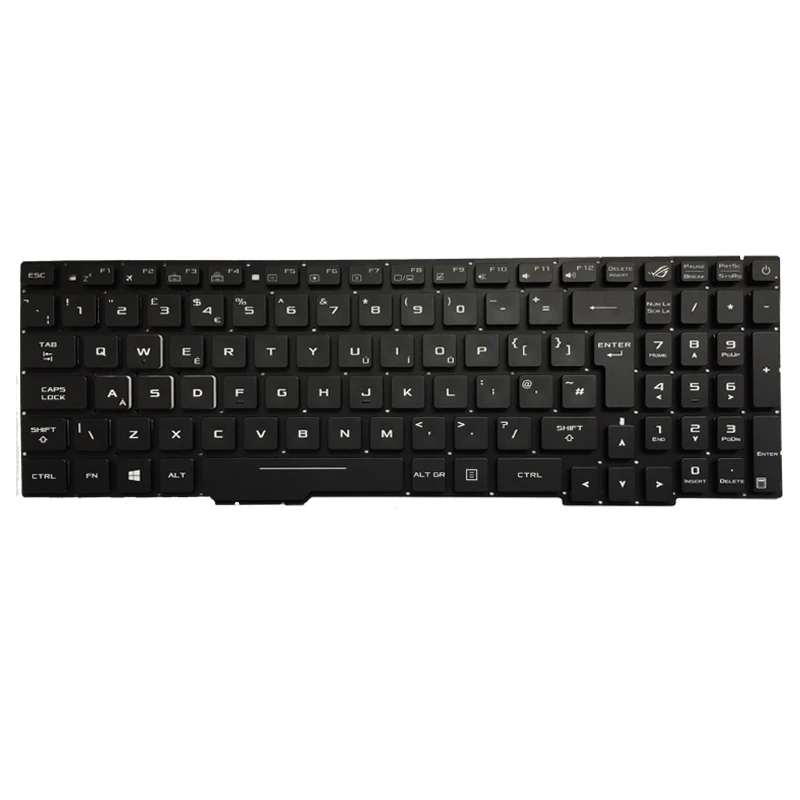 UK Laptop Keyboard For ASUS GL753 GL753V GL753VE GL753VD keyboard with backlit