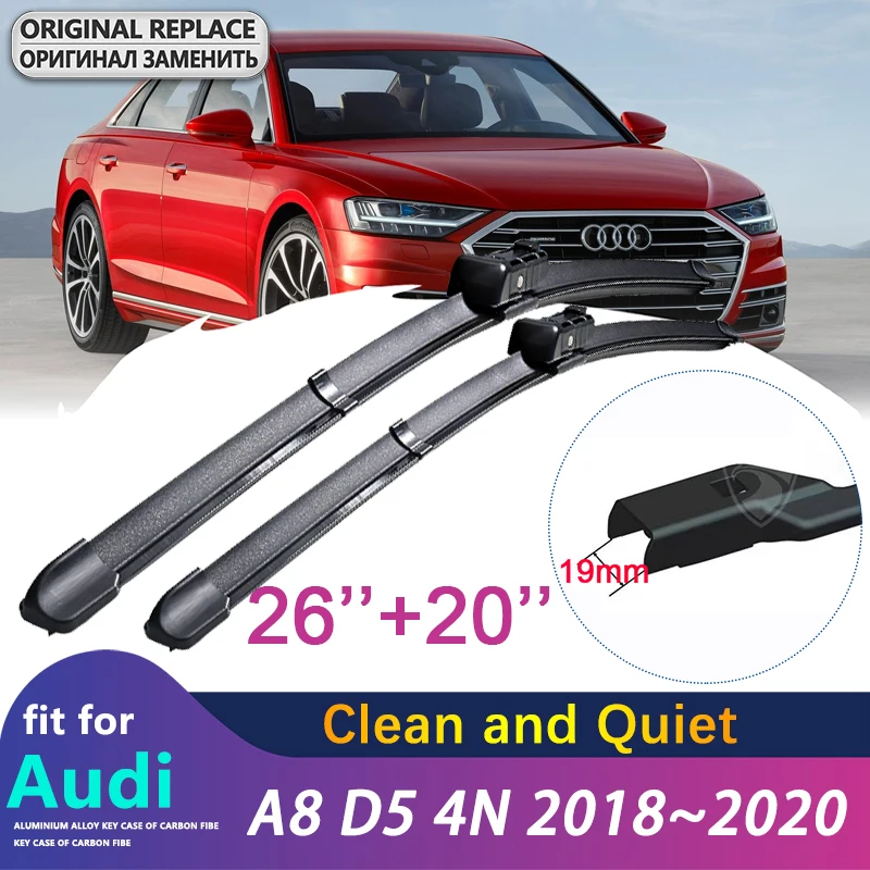 

for Audi A8 D5 4N 2018~2020 2019 S8 Sline A8L Car Wiper Blades Front Windscreen Windshield Wipers Car Accessories Stickers