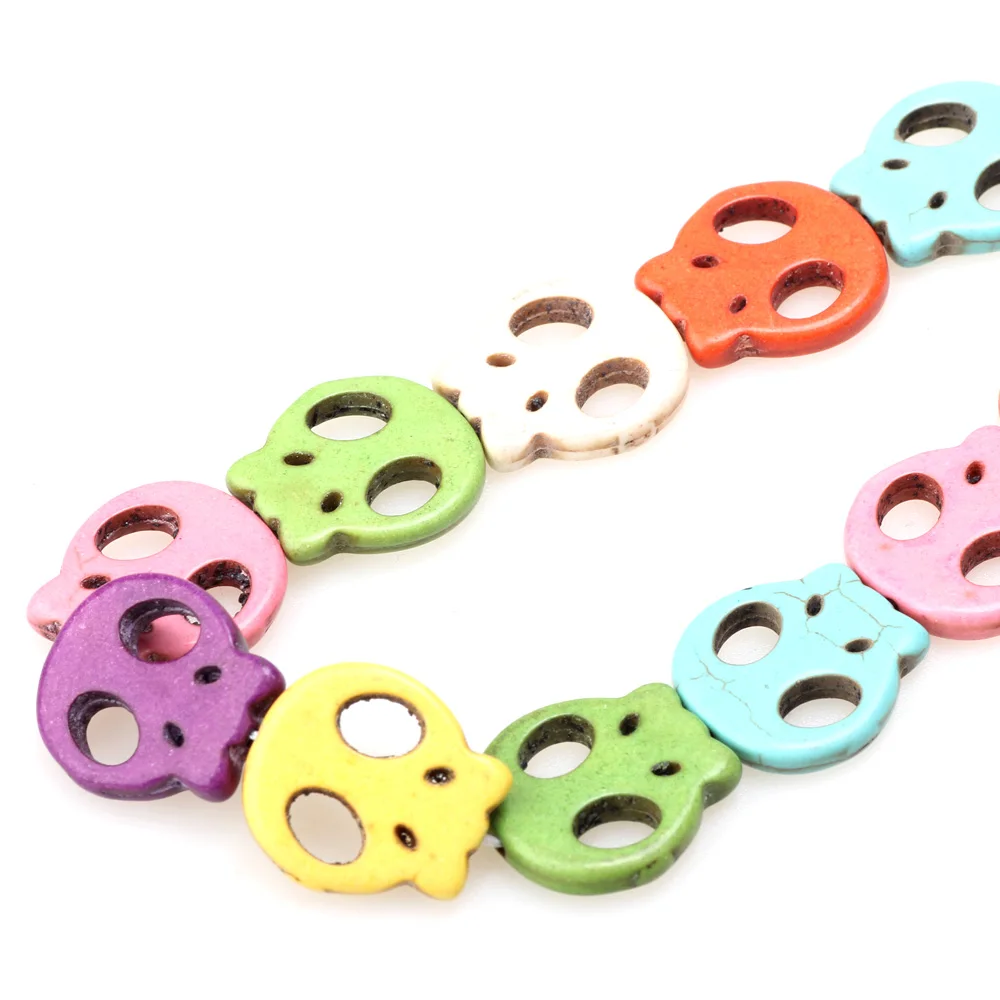 Random Fashion Colorful Round/Peace Symbol/Heart Stone Beads Charms Spacer DIY Necklace/Bracelets Handcrafts Jewelry Making