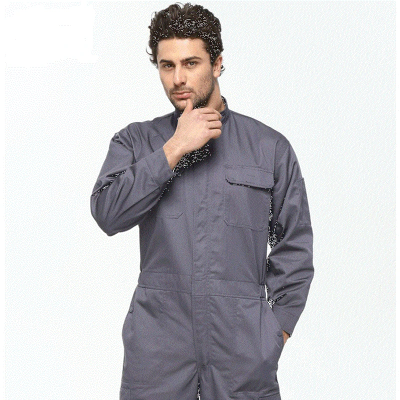 Mens work overalls working uniforms spring stand collar crew Coveralls welding suits car workshop mechanic Plus Size clothes