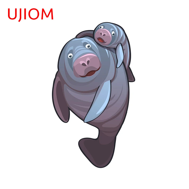 UJIOM Family Seal Father and Baby Wall Stickers Room Decoration Glass Personality Decals Scratch-resistant and Waterproof