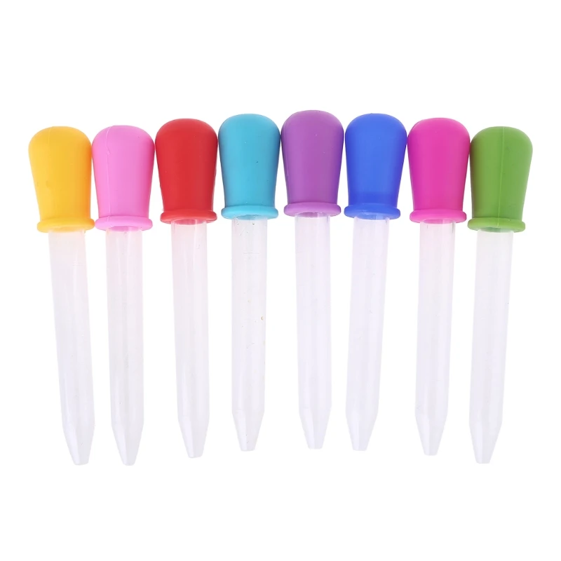 6/7/8/10 Pcs Baby Dropper Medicine Feeder Child Medicine Device Silicone Pipette Liquid Food Dropper Infant Utensil 5 ML Pipette