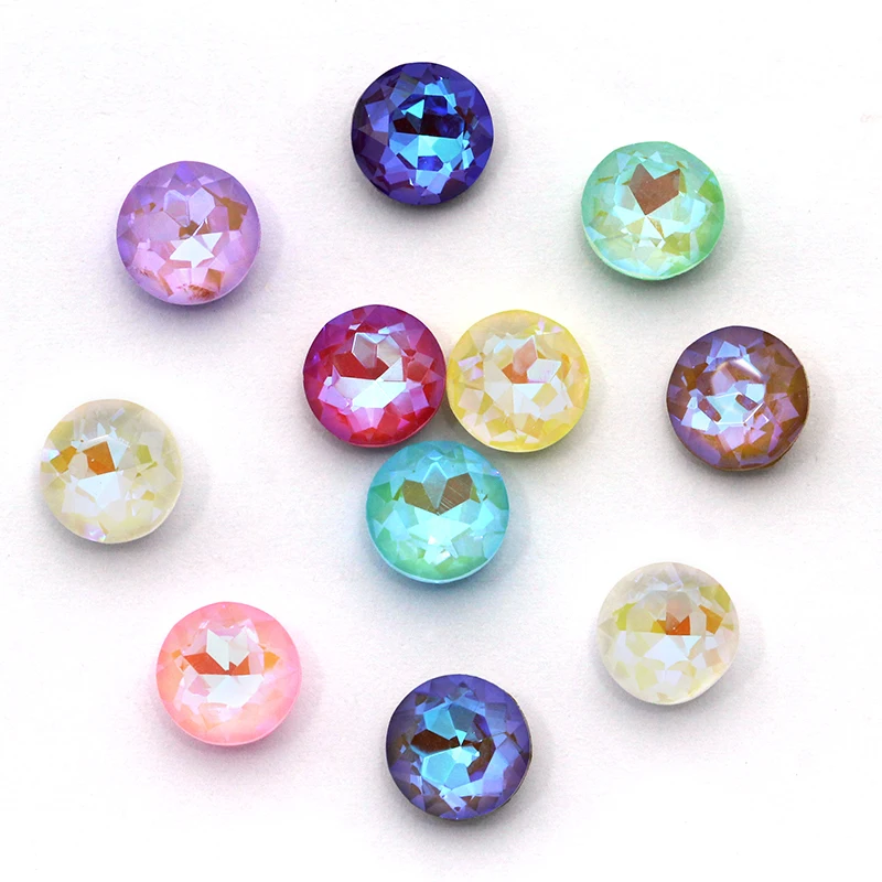 XIAOPU 20pcs Gemstone Flower Shiny MI Crystal Loose Rhinestones K9 Glass Strass Crystal Small Beads Glue on Clothes Nail Arts