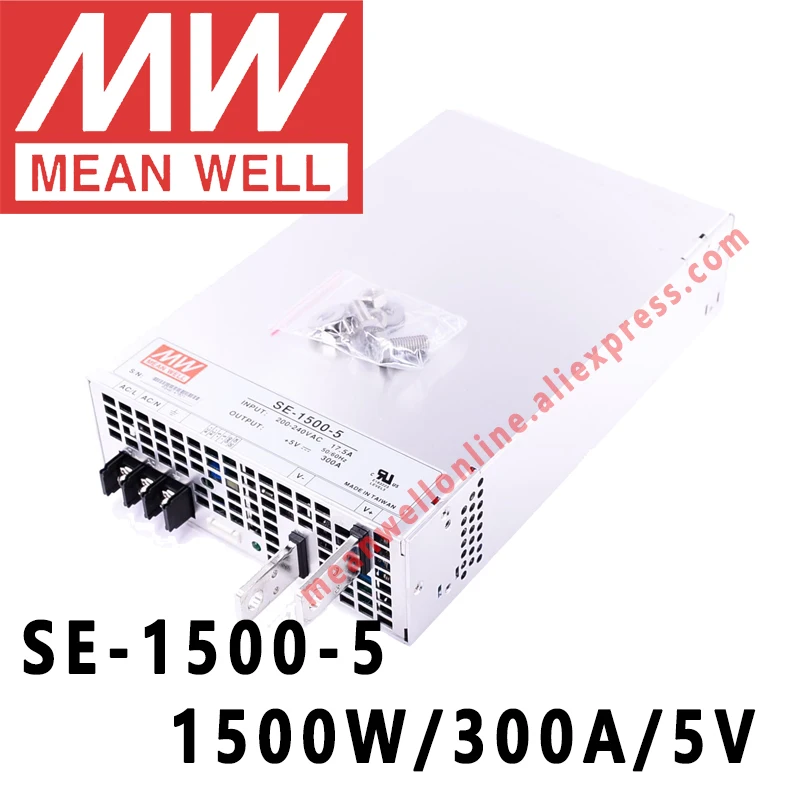 SE-1500-5 Mean Well 1500W/300A/5V DC Single Output Power Supply meanwell online store