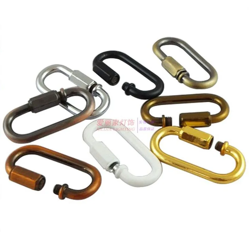 2pcs 20pcs 5mm Thick Iron Chains Lock Buckle, Connection Lamp Lighting Accessories, Home Decoration DIY