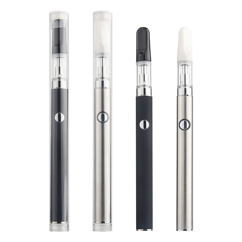 1Pcs Electronic cigarette vape pen preheat battery CBD Cartridge and Vaporizer Tank Ceramic Coil Glass Vaporizer