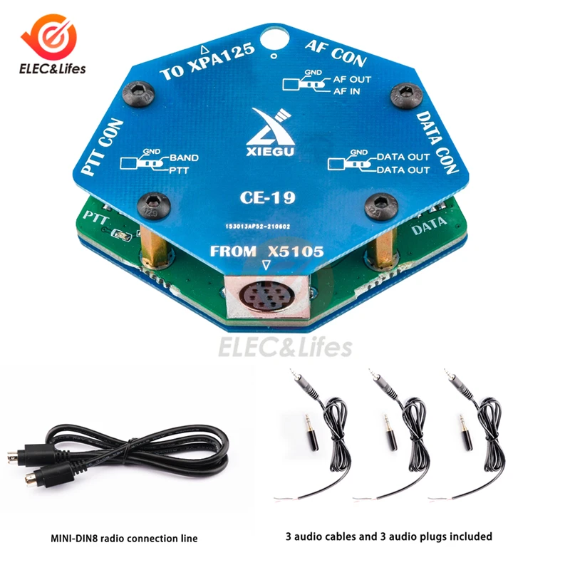 XIEGU G90 X5105 ACC PTT XPA125 용 기존 Xiegu CE-19 CE19 데이터 인터페이스 확장 카드