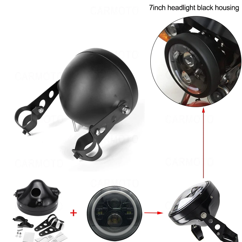 

7inch housing Bucket Motorcycle Accessories 7 INCH motorcycle H4 headlight for Yamaha Honda Suziki