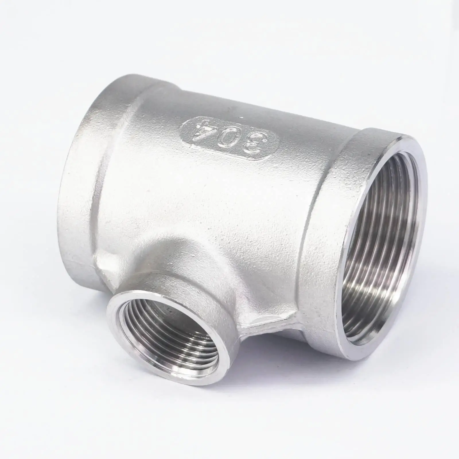 

3/4" BSP To 1-1/2" BSP Female Thread 304 Stainless Reducing Tee 3 Way Connector Pipe Fitting water oil air