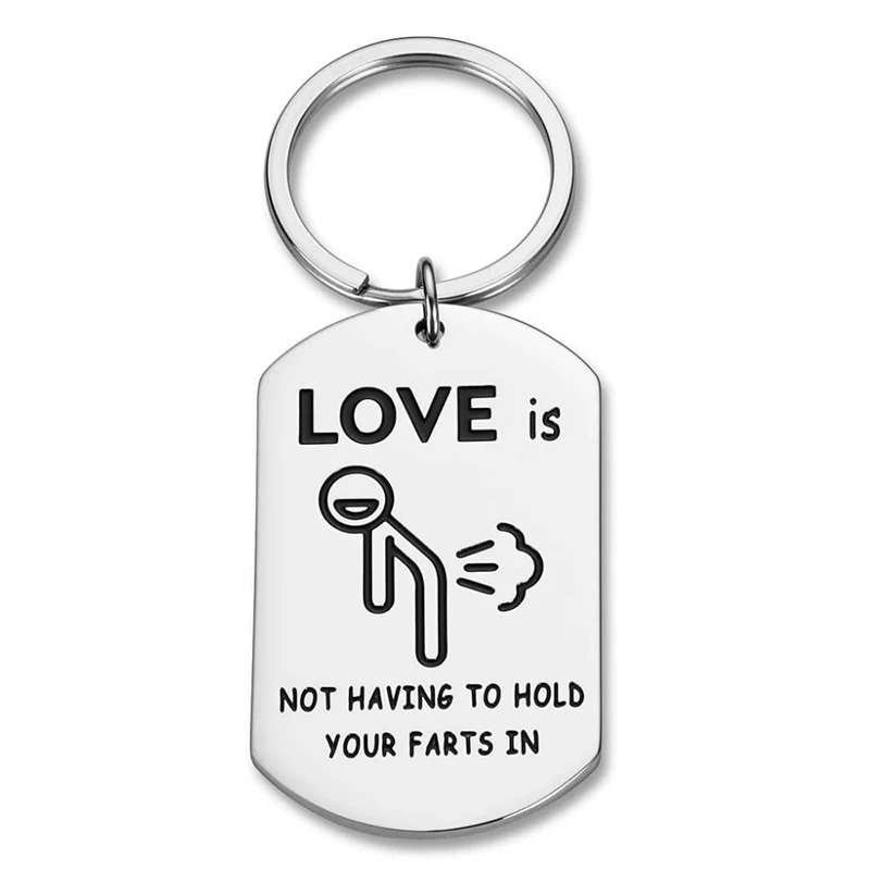 Funny Boyfriend Girlfriend Gift Keychain for Husband Wife Couple Keyring for Fiance Fiance Family Rude Character Valentine Gift