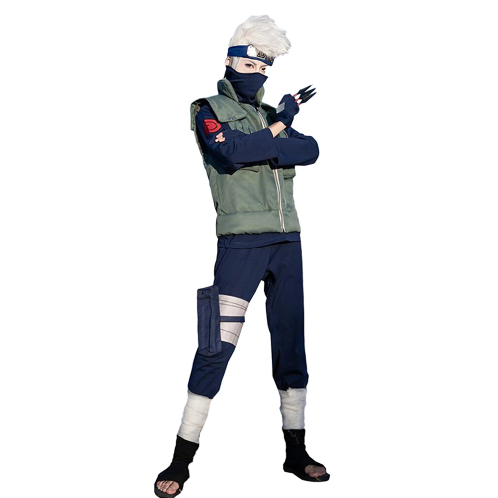 

Brdwn Наруто унисекс Konoha Hokage Hatake Kakashi Китай официальное разрешение Косплей Костюм боевой костюм