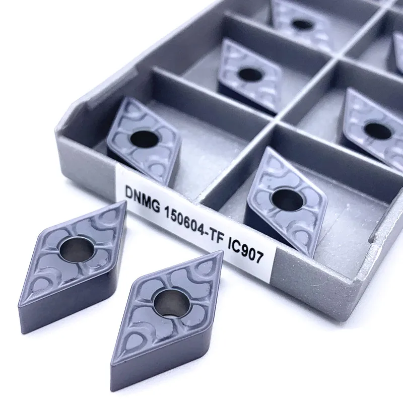 10PCS carbide insert DNMG150604 DNMG150608 TF IC907 IC908 carbide inserts CNC lathe turning cutter Tool turning insert