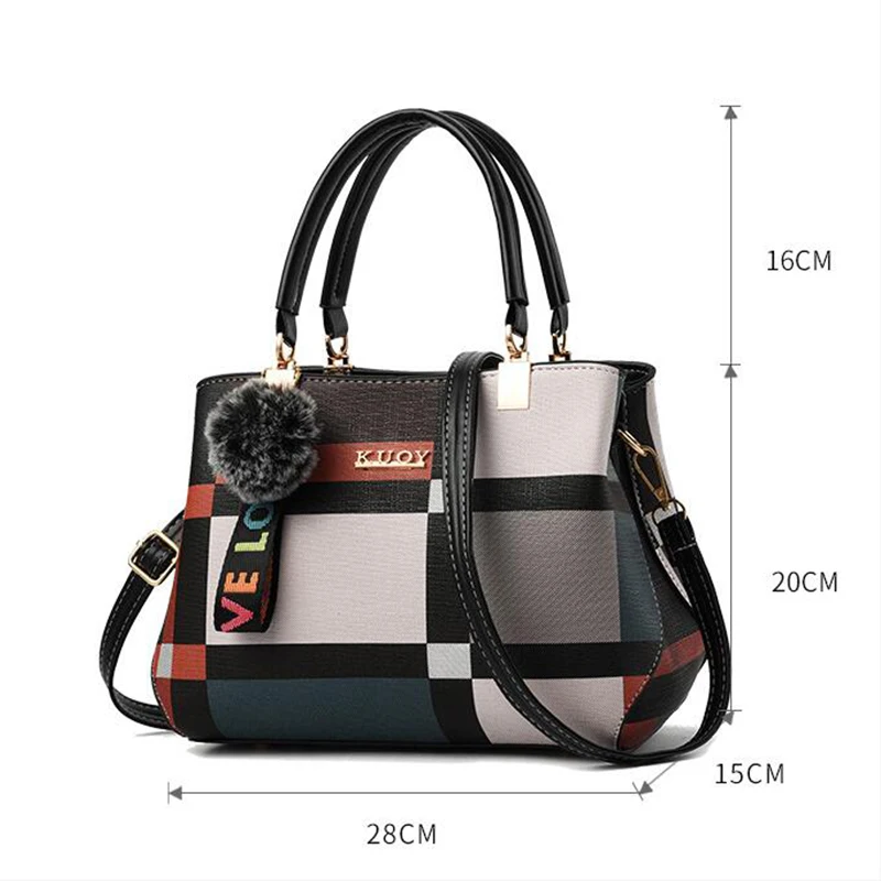 Eleganckie markowe torebki damskie torby Messenger PU skórzane torby Crossbody Hairball tassen dziewczęca torba na ramię torba z najwyższej półki