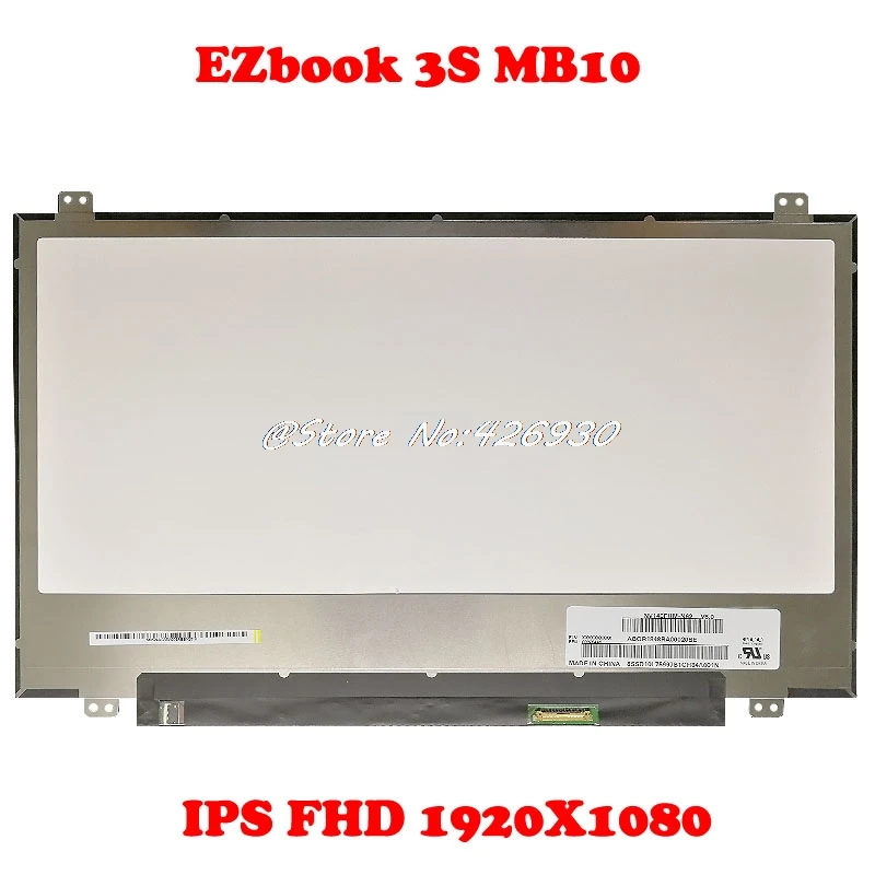 Laptop LCD Display Screen For Jumper For EZBook 3S MB10 14.0 