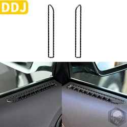 Automobile Door Air Vent Trim Sticker For Audi A6 S6 C6 2005-2011 Carbon Fiber Door Air Outlet Frame Covers Car Accessories