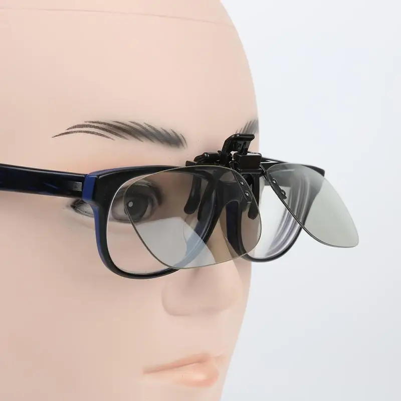 3D Glasses Hanging Frame Myopia Glasses Stereo Clip On Dimensional Clip On Type Passive Circular 3D Glasses