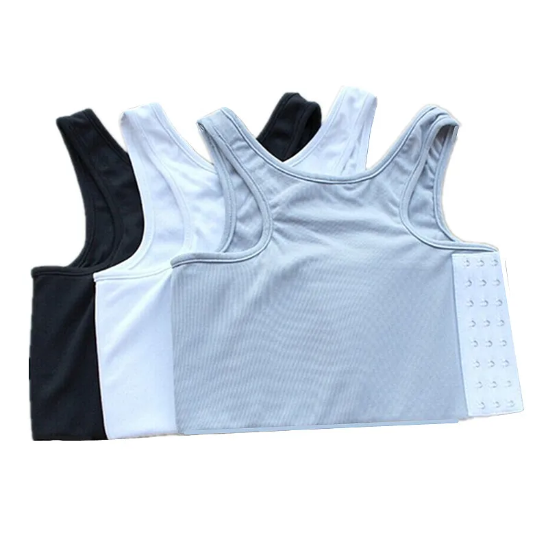 

S-4XL Strengthen Bandage Reinforced Short Corset Tomboy Tank Tops Chest Shaper Breast Binder Trans Vest Shirt Underwear