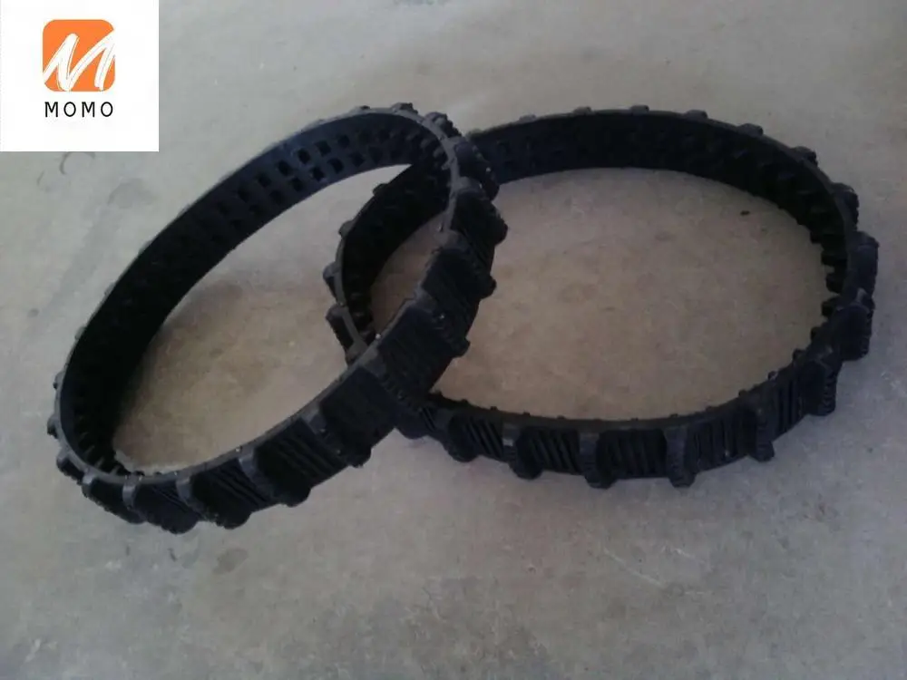 Grass mower rubber track