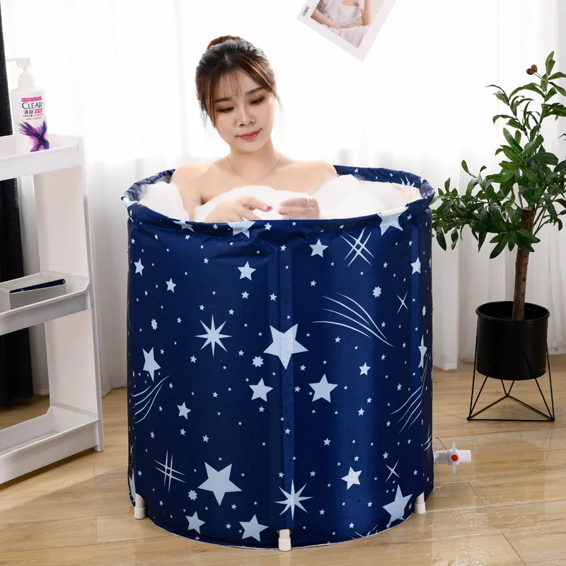 Portable Bathtub Folding Bath Bucket Home Spa Large Adult Tub Baby Swimming Barrell Household Bath Bucket Sauna Tent Laundry Tub