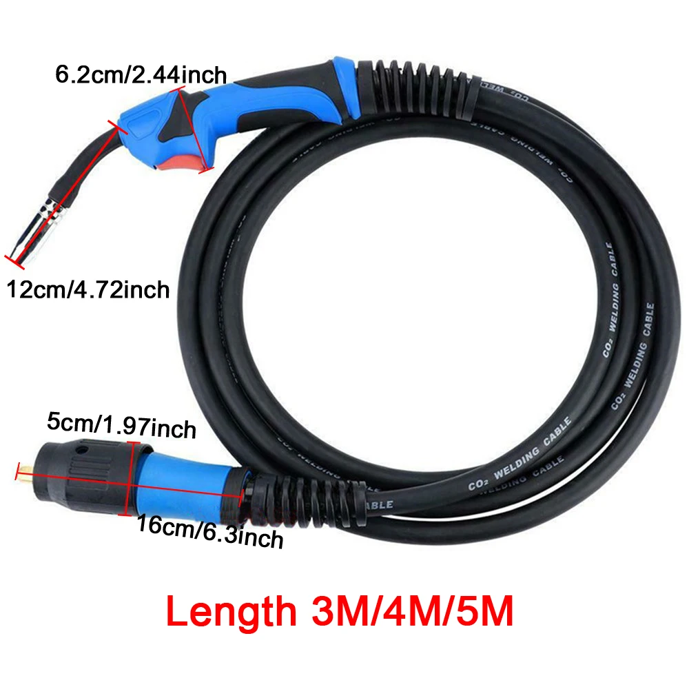 Lasmachine Lastoorts MIG Toorts 150A Binzel Type CO2 MB15 MIG Lasser met Euro Connector 2 M/3 M/4 M Voor MIG MAG