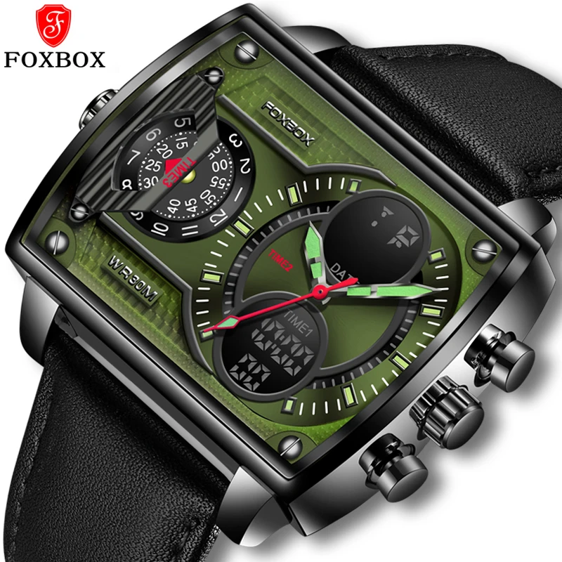 Relogio Masculino LIGE Watches For Men Luxury Brand Sport Quartz Wristwatch Waterproof Military Digital Clock Leather Men Watch