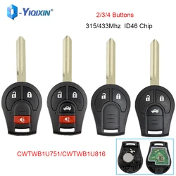 YIQIXIN Smart Remote Car Key For Nissan Altima March Qashqai Sunny Sylphy Tiida CMIIT Juke Transmiter CWTWB1U751 ID46 CWTWB1U816