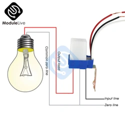 DC 12V 24V AC 220V Automatico Auto Interruttore On Off Fotocellula Luce di via Interruttore di 50-60 hz 10A Foto Fotointerruttore Sensore di Controllo