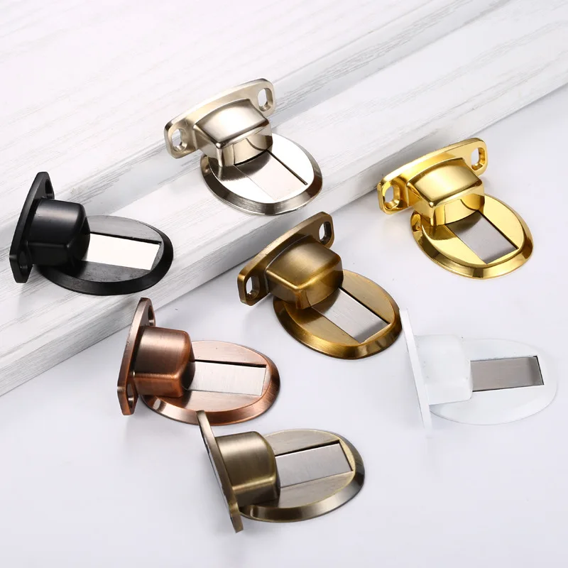 Stainless Steel Solid Suction, Non-punching With Glue, Zinc Alloy Magnetic Buckle, Anti-collision Strong Magnetic Door Stopper