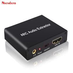 HDMI ARC ekstraktor Audio DAC ARC L/R koncentryczny SPDIF Jack Extractor Return Channel Converter dla fibre RCA 3.5mm słuchawki do telewizora