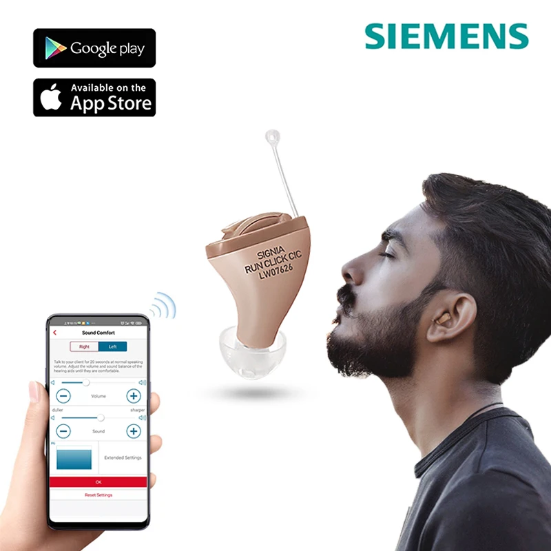 SIEMENS Hearing Aids Original 8 Channel Programmable Digital Signia Invisible Hearing aid Mobile Phone Remote Adjust
