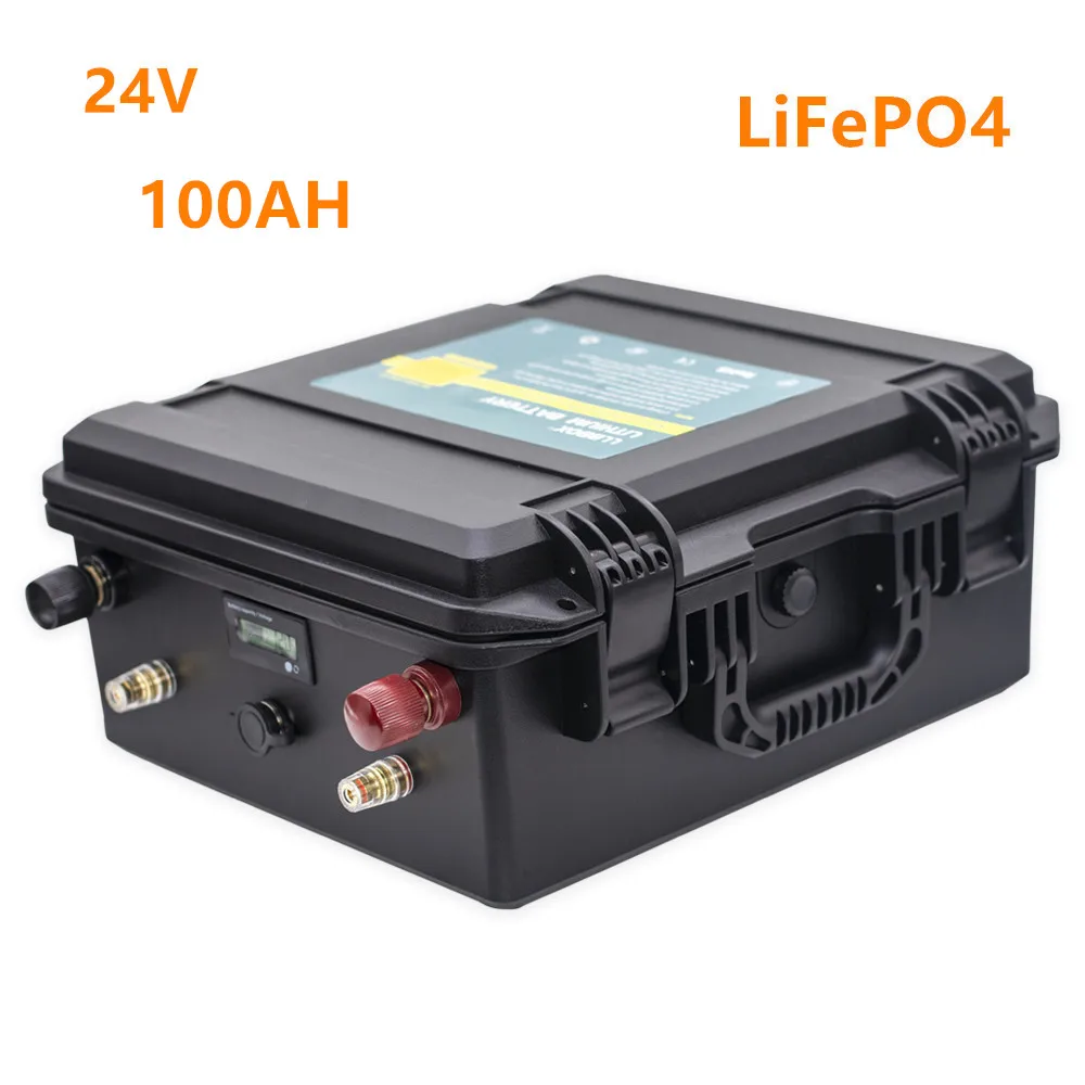 

24V 100AH LiFePO4 Battery 24v LiFePO4 100ah lithium battery pack Lithium iron phosphate for boat motor,engine,RV
