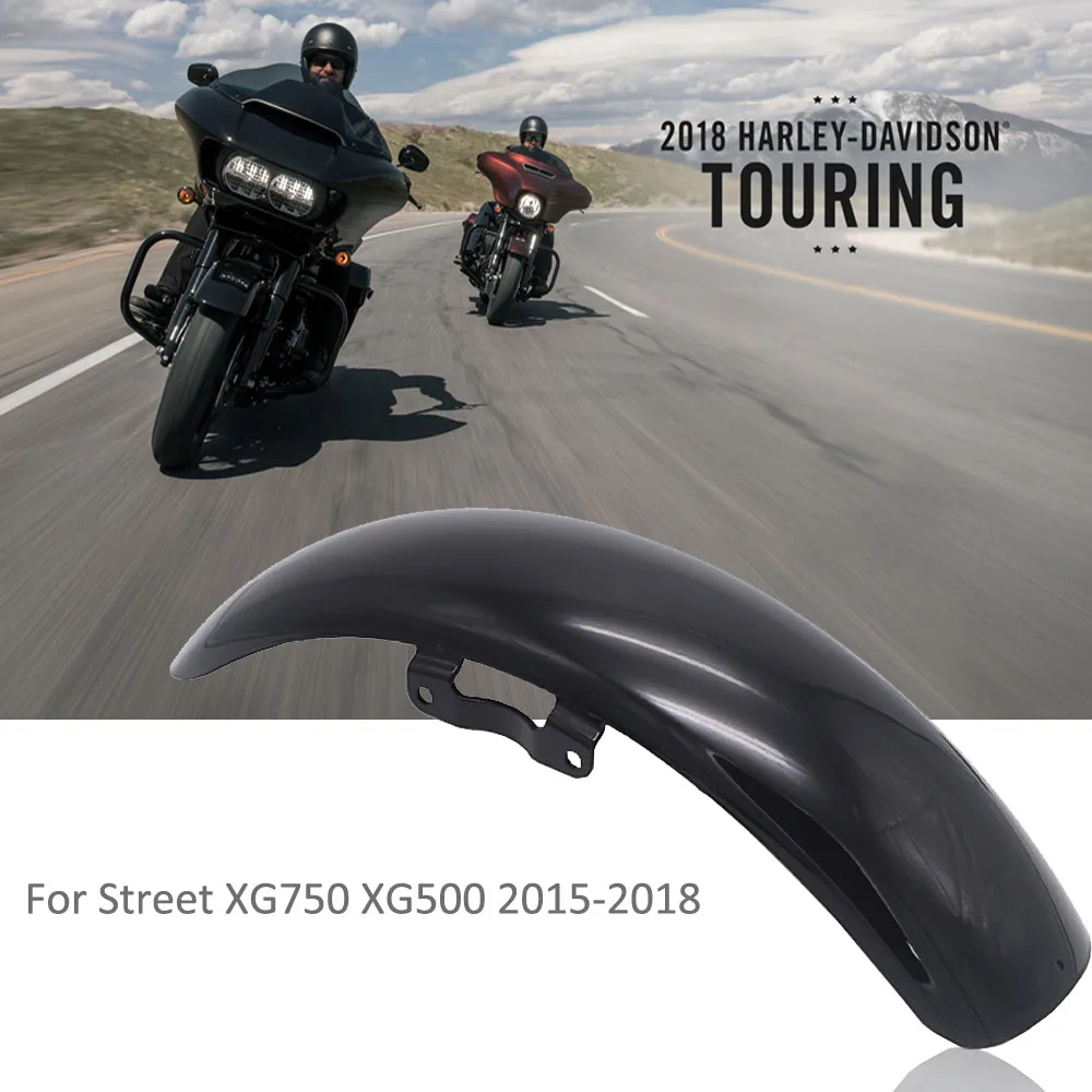 

Black Motorcycle Accessories Front Fender Mud Flaps Splash Guard Protector 19" For Street XG750 XG500 2015 2016 2017 2018