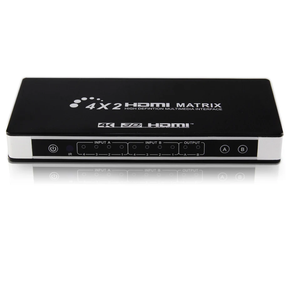 HDMI Matrix 4X2 Switch Splitter with toslink&stereo audio 4kX2K/30HZ Supported