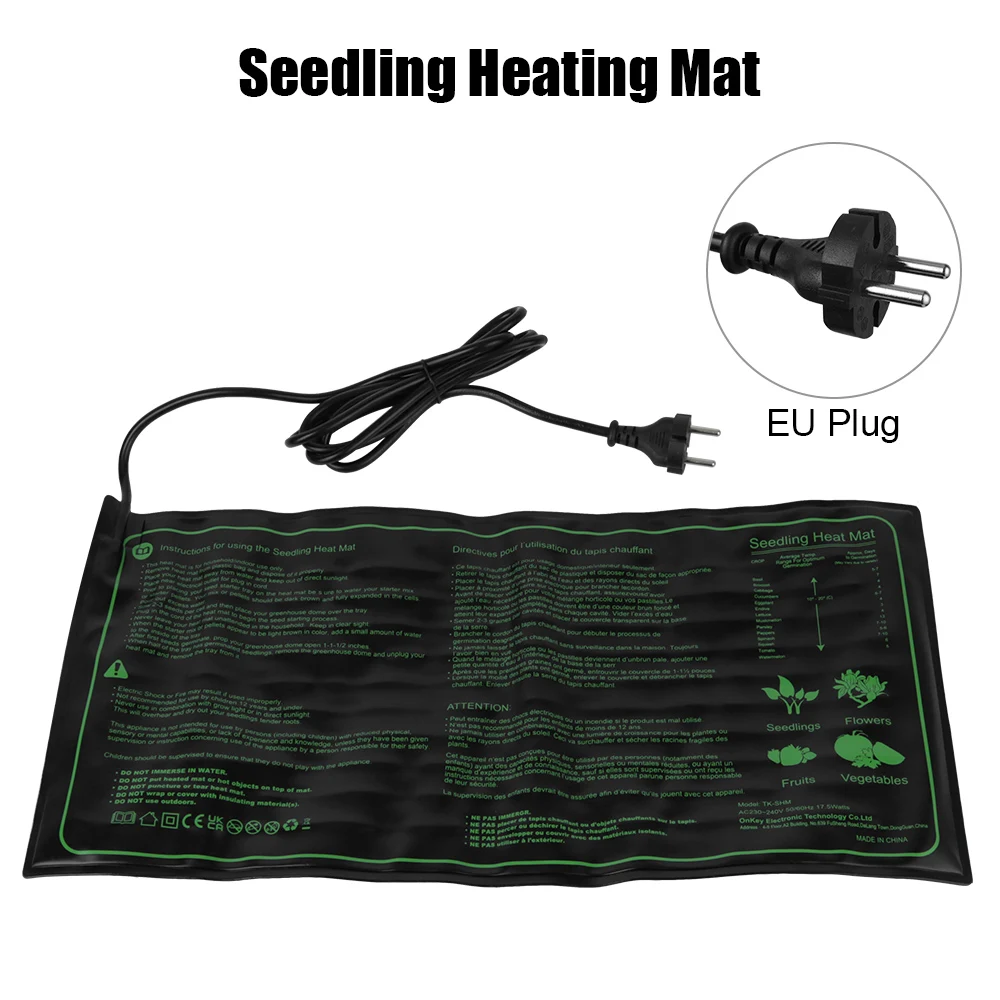 

Seedling Heating Mat 50x25cm 220V EU Plug Garden Supplies Plant Seed Germination Propagation Clone Starter Pad Waterproof