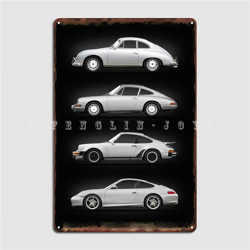 Evolution Of The 911 Metal Sign Club Bar Retro Club Home Plaques Tin Sign Posters