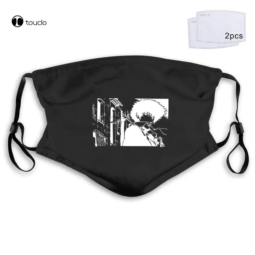 Bebop Spike Manga Anime 3D Print Gezichtsmasker Filter Pocket Doek Herbruikbare Wasbare