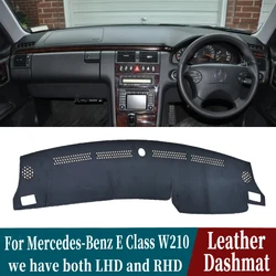 PU Leather Dashmat Dashboard Cover Mat Carpet Car-Styling accessories For Mercedes-Benz E Class W210 E280 E300 E400 1996-2003